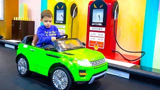 Funny Tema Ride on Power Wheels cars and Pretend Play with toys on the Park [upl. by Htidra]