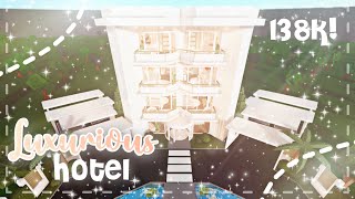 Minami Oroi Bloxburg Speedbuild and Tour  Luxurious Hotel 138k  September 1 2021 [upl. by Hairahs611]