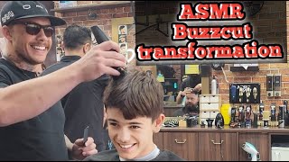 Asmr barber buzz cut skin fade The Ultimate Confidence BoosterThe Perfect Haircut for the New Year [upl. by Calen]