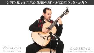 2016 Paulino Bernabe Model 10 Concert Guitar played by Eduardo Costa [upl. by Nahpos]