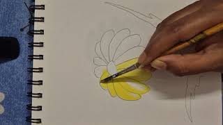 How to draw flowereasy flower paintingeasy artRima dey [upl. by Christyna826]