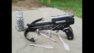 Shooting the Mini Tactical Crossbow for the First Time  LAH Mini 4S with Laser Sight [upl. by Anailuig]