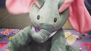 Flappy Elephant animated plush plays peek a boo and sings [upl. by Milburr]