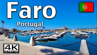 Faro Algarve Portugal Walking tour  2024  4K Ultra HD [upl. by Nosral870]