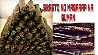 HOW TO MAKE SUMAN MALAGKIT RECIPEBUDBUD NA PILIT [upl. by Ahsinut]