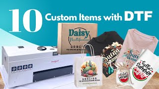 10 Custom Items with DTF What can I customize with DTF Printer [upl. by Geesey]