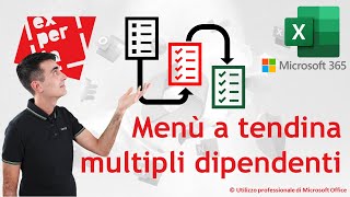 EXCEL 365 – TRUCCHI 📃➡📃 ➡📃 Menù a tendina multipli dipendenti  tutorial passo a passo [upl. by Manlove]