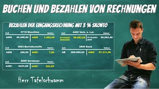 Rechnung mit Skonto buchen und bezahlen Einfach erklärt mit Beispiel und Anschaffungskosten [upl. by Bohlin]