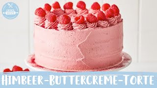 HimbeerButtercremeTorte – die musst du unbedingt probieren – sooo fruchtig 💗 🤗  Einfach Backen [upl. by Nerret]