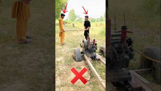 Engine Started With Two Man Holding Stick shortsfeed viralshorts [upl. by Rehtul]