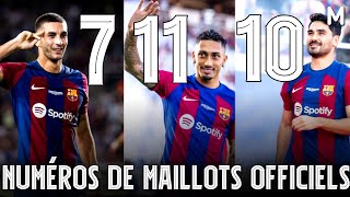 🚨 FC Barcelone  Tous les numéros de maillots officiels des joueurs pour la saison 202324 🔴🔵 [upl. by Onailerua]