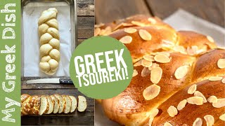 How to make Tsoureki the Traditional Greek Easter bread [upl. by Ennaecarg]