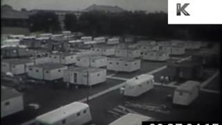 Post WWII United States Prefab Housing Mobile Homes Families [upl. by Adiuqram]