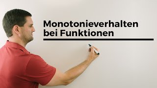 Monotonie Monotonieverhalten bei Funktionen  Mathe by Daniel Jung [upl. by Van494]