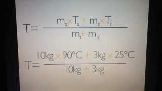 Mischtemperatur von Stoffen berechnen  Wärmelehre [upl. by Hpeseoj804]