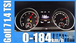 VW Golf 7 14 TSI 0184 kmh DSG NICE Acceleration Test [upl. by Nakeber]