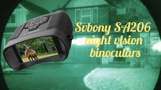 Svbony SA206 night vision binoculars review [upl. by Motteo318]