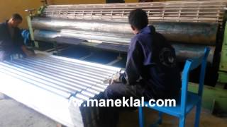 Manek  Corrugated Iron Roofing Sheet Making Machine Model CSM3660 [upl. by Eilra]