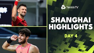 Top 4 Seeds Sinner Alcaraz Djokovic amp Zverev All Play  Shanghai 2024 Highlights Day 4 [upl. by Esirehs]