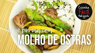 Molho de Ostras com Carne e Aspargos  Cozinha Fácil Nakayoshi 6 [upl. by Allebasi969]