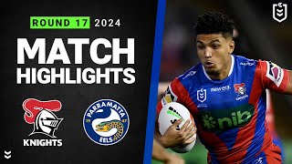 NRL 2024  Knights v Eels  Match Highlights [upl. by Dolph330]