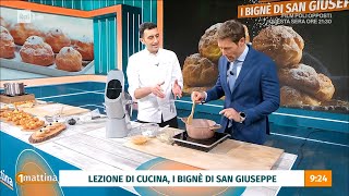 Lezione di cucina i bignè  Unomattina  13032024 [upl. by Clarkson]