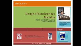 Design of Synchronous machine PartIII  By Prof Pankaj Sharma [upl. by Geehan605]