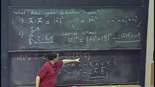 Lec 1 Dot product  MIT 1802 Multivariable Calculus Fall 2007 [upl. by Assyle831]