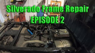 Silverado frame repair EPISODE 2 [upl. by Nymassej526]