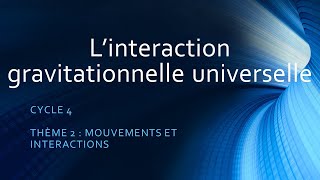 Linteraction gravitationnelle universelle [upl. by Setsero390]