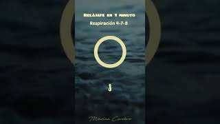 Ejercicio de respiración relajante 478  Shorts Breathing exercise [upl. by Pacifa]