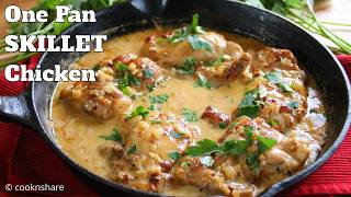 Easy One Skillet Chicken Thighs  30 Minute Midweek Special [upl. by Naegem449]