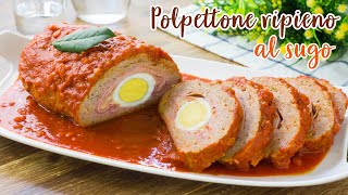 Polpettone Ripieno Al Sugo  Ricetta Secondo Piatto della Domenica  55Winston55 [upl. by Artinahs398]