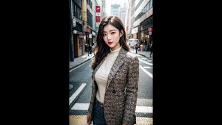 Ai ArtㅣThe girl in the tweed suitㅣJapanese girlㅣpixai [upl. by Heiskell894]