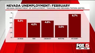 Nevada unemployment down in February [upl. by Ayitahs323]