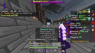 Killing a 20 heart gset player in nethergamesfactions [upl. by Akcirehs]