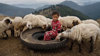 WoodFired Chicken and Sheep Wool Preparation in Talesh Majestic Mountains  IRAN [upl. by Tybi]