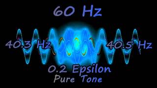 Pure Tone 02 Hz Epsilon Waves  40 Hz and 60 Hz Carrier Tone  20 Hz Beta Beat Frequency  1 Hour [upl. by Ahseiuqal]