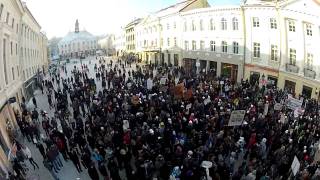 filming antiACTA protest in Tartu Estonia on 11th february 2012 [upl. by Mersey397]