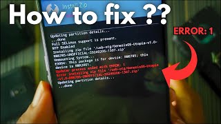 How to fix ERROR 1 in TWRP  error installing zip file  Updater Process ended with error 1 [upl. by Dahraf]