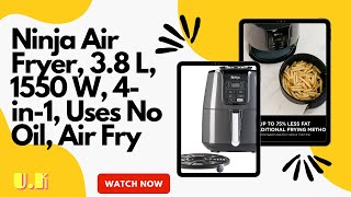 Ninja Air Fryer 38 L ‎1550 W 4in1 Uses No Oil Air Fry Roast Reheat Dehydrate NonStick [upl. by Niwdla]