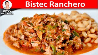 BISTEC RANCHERO  Vicky Receta Facil [upl. by Lev]