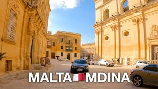 Mdina Malta  The Ultimate 4K 60 FPS Walking Tour of 2023 [upl. by Rehteh]