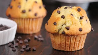 Chocolate Chip Muffins  Bakery Style Muffins  How Tasty Channel [upl. by Neddie]