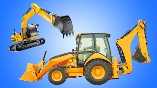 Learn About a Backhoe  Construction Vehicles for Children [upl. by Luckett]