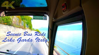 Italy  Scenic Bus Ride  From Desenzano del Garda to Limone sul Garda  Part 2  4K  UHD [upl. by Trust]