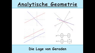 Lage von Geraden identisch echt parallel schneidend windschief Analytische Geometrie [upl. by Nywles]