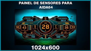 Sensor 1024x600  Aida64 Painel [upl. by Ennylyak523]