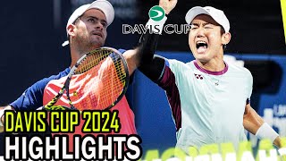 Yoshihito Nishioka vs Nicolas Mejia DAVIS CUP 2024 [upl. by Yhtrod831]