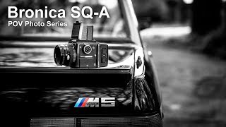 Bronica SQA with Ilford Delta 400 Pro  1988 BMW M5 [upl. by Arhas19]